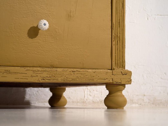 Large antique mustard chest of drawers (c.1920) #78 – Rustic (photo 11 of 40)