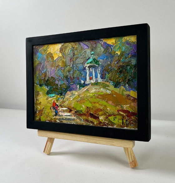 Image 1 of Original Oil Painting Summer Forest Landscape Silence surrounded by nature