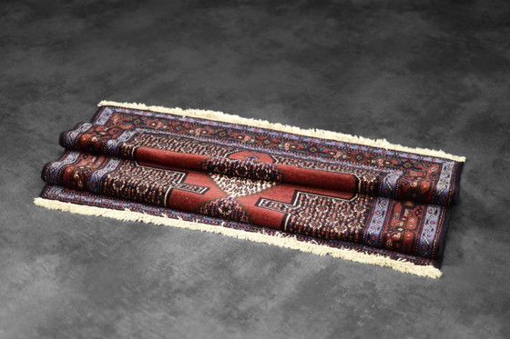 Image 1 of Vintage Hand-Woven Middle Eastern Oriental Senneh Rug, 1960s