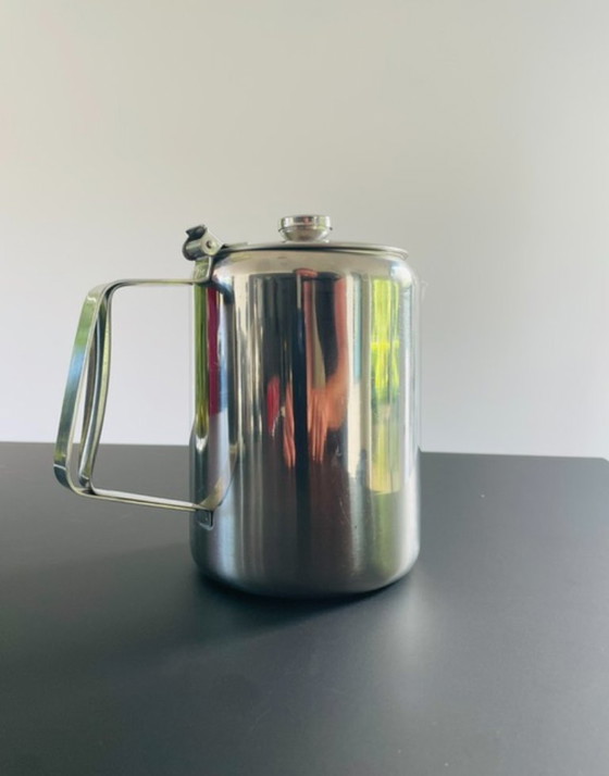 Image 1 of Caffettiera vintage in acciaio inox da 1,5 litri