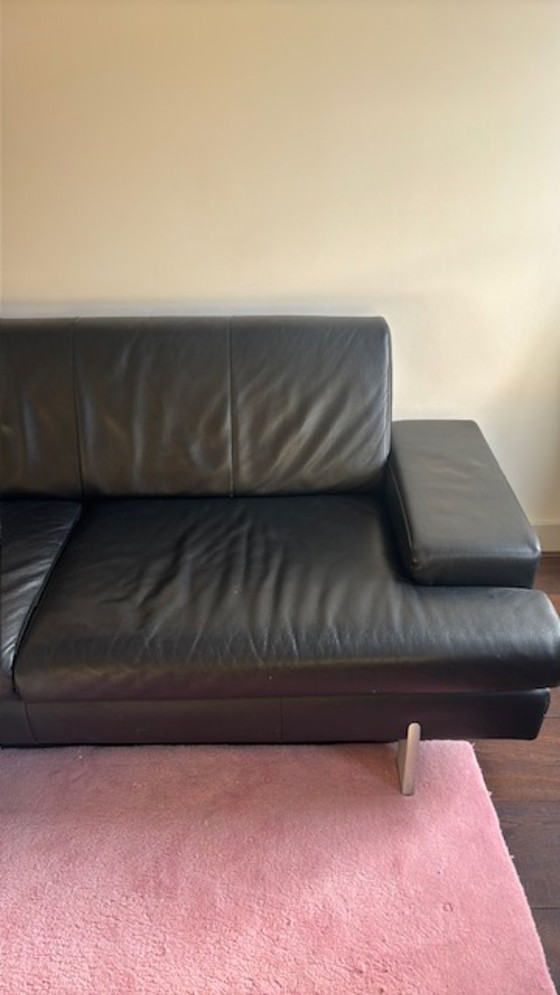 Image 1 of Canapé Rolf Benz en cuir noir