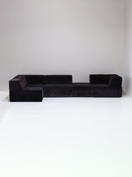 Image 1 of COR Trio modular sofa landscape sofa purple brown 1970s