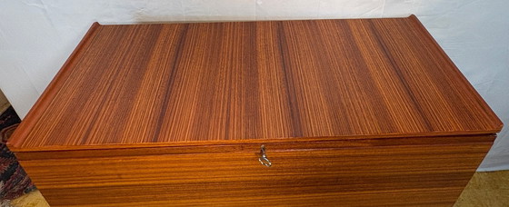 Image 1 of Mid-Century Retro Vintage Teak Bureau / Desk by Meredew 1960  Large Writing Surface • Danish Design Influence • Elegant Storage 