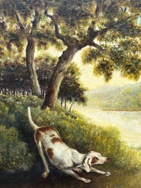 I. Grandidier. “Pheasant Hunting” painting. Oil on wood panel. – Paintings & Drawings (photo 2 of 5)