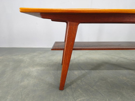 Image 1 of Danish Mid Century Teak Coffee Table with Shelf, 1960s