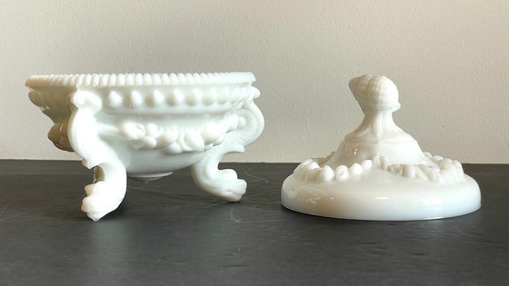 Image 1 of Vintage opaline glass candy dish