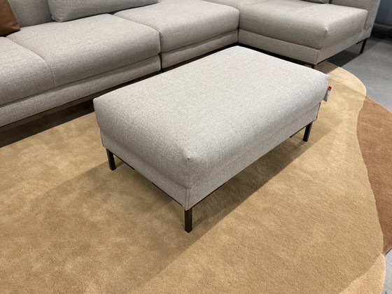 Image 1 of Design on stock Aikon Footstool gray fabric