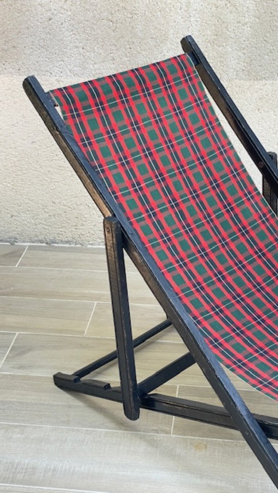 Vintage Canvas Folding Sun Lounger – Sunbed (photo 10 of 35)