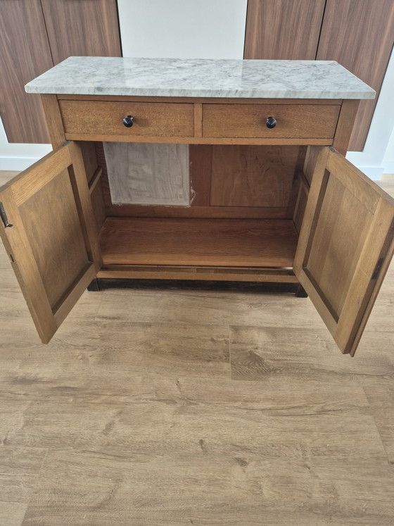 Image 1 of Art Deco cabinet with marble top - 1920s to 1930s