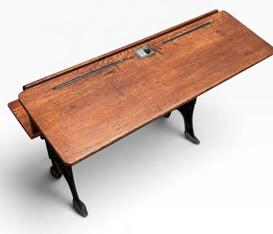 School Desk 1920s – Kooijmans Mes, Decorative Objects, Cast Iron, Wood (photo 8 of 12)