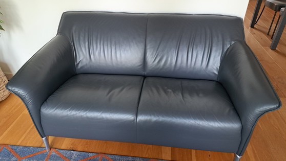Leolux Mayon 2 zitsbank – Banken, Leather, Metal (photo 4 of 5)