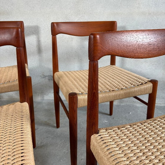 Image 1 of 4x Sillas de comedor H. W. Klein para Bramin - Teca Papercord