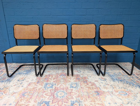 4x Vintage black Cesca chairs – Dining chairs, Metal, Rattan (photo 2 of 21)