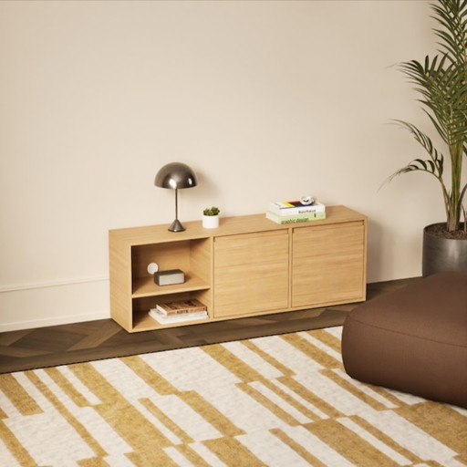 Tylko Sideboard in Eichenfurnier mit Türen