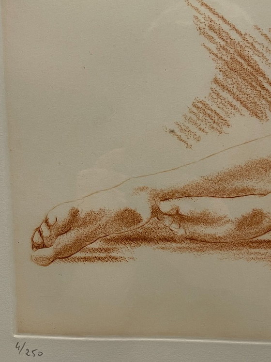 Frédéric LEFORT (Siglo XX) - Desnudo Femenino de Espaldas, Grabado a la Manera de Sanguina (Tirada 4/250) (photo 6 of 11)