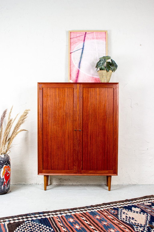 Vintage teakhouten dressoir/commode met lades, Erik Brouer, Deens, jaren 60.