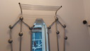 Wall coat rack polished aluminum