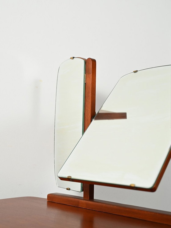 Image 1 of Scandinavian dressing table with triple mirror, 1950s–60s
