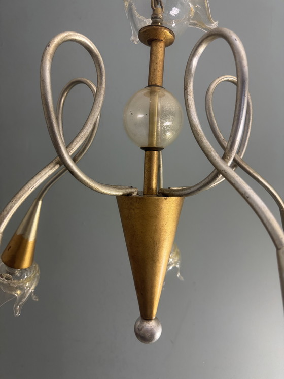 Image 1 of Design kroonluchter lamp murano florenz’lamp argento e oro