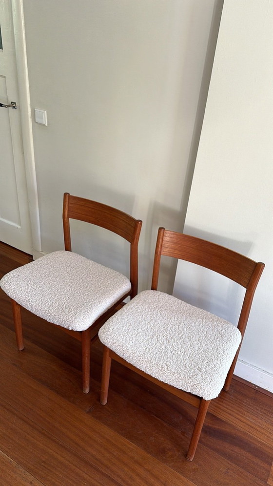 Image 1 of 4x vintage teak teddy chairs