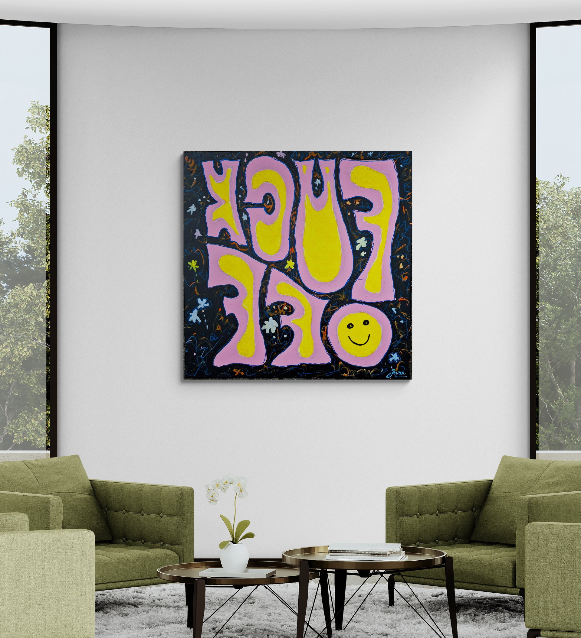 1962) - Dear, See the Message in the Mirror | Paintings & Drawings