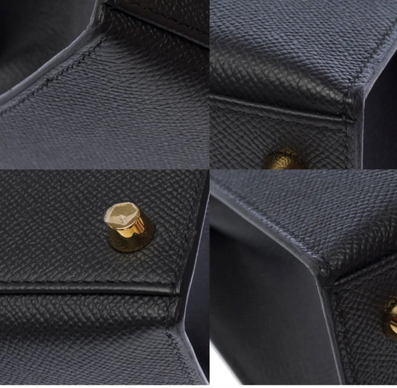 Image 1 of Sac HERMES Kelly 25 en Cuir Noir - 103580