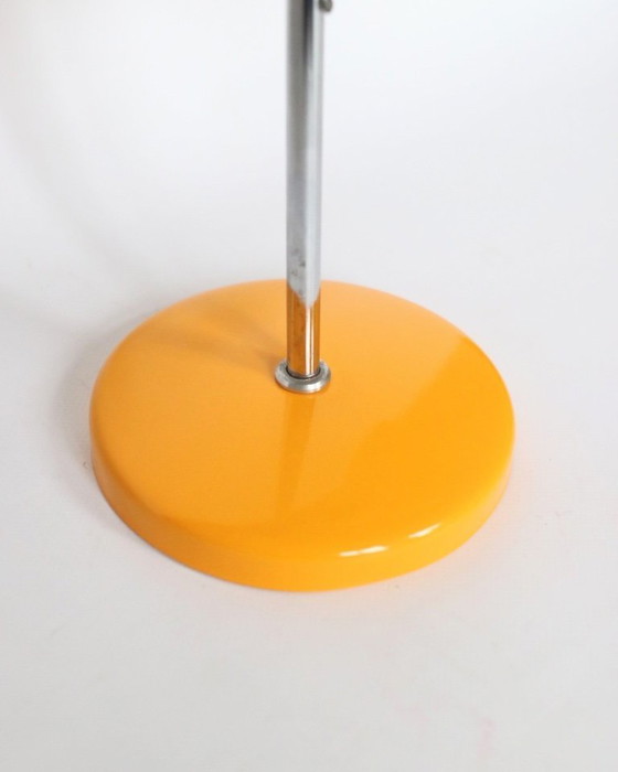 Image 1 of Vintage desk lamp ochre yellow lamp retro chrome table lamp
