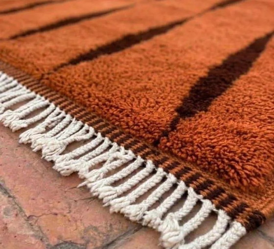 Moroccan orange-brown Berber rug in wool 400x300 cm, Large XXL rug, Rugs & carpets, Cotton, Bohemian (photo 8 of 9)