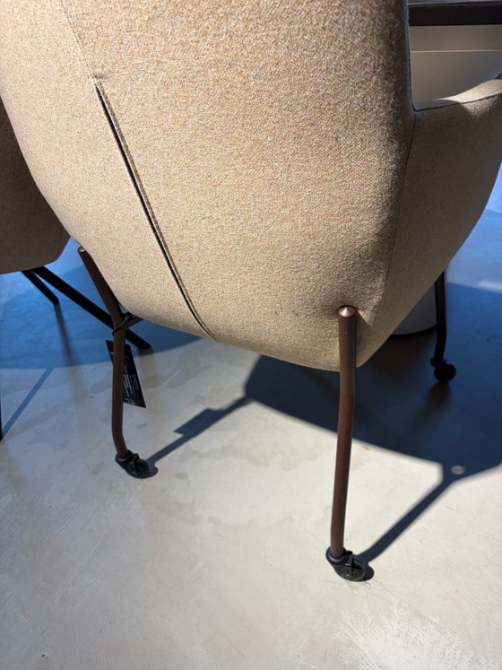 Set von 6 Dreto Melchior Interieur Esszimmerstühlen – Leder, Stoff, Modern (photo 6 of 8)
