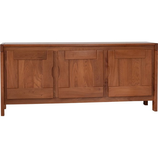 Credenza in massello di olmo biondo di Roland Haeusler per Maison Regain