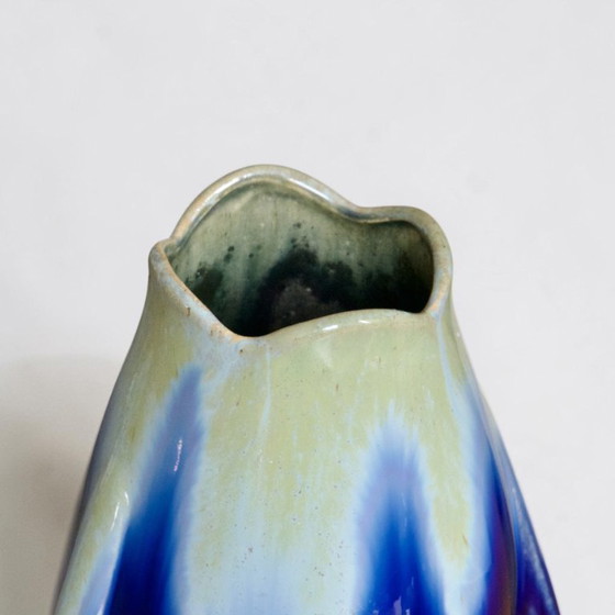 Image 1 of Large Art Nouveau vase by Thulin in glazed stoneware