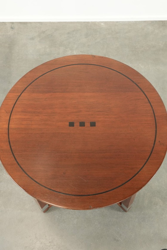 Image 1 of Table d'appoint/centre ronde Schuitema de style Art Déco, de la série Decoforma, en bon état.