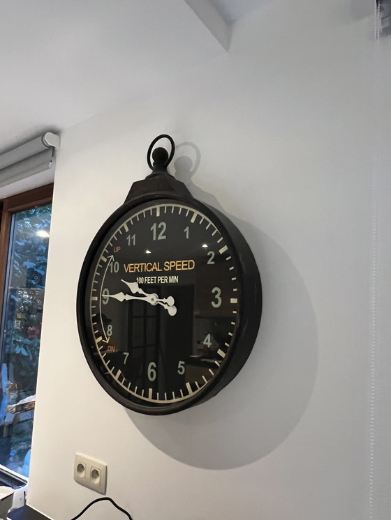 Image 1 of Wandklok Extra Groot Industriële Stijl