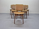Vintage Mid Century set (6) chairs 50s, 60s.
