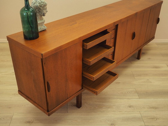 Teak Sideboard With Sliding Doors, Danish Modern Design From The 1960s – Wood (photo 9 of 25)