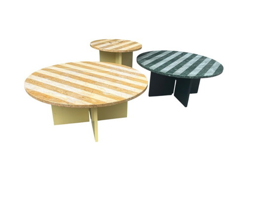 Image 1 of Set of 3 Sediment coffee tables by Studio Beseau Marguerre for Favi