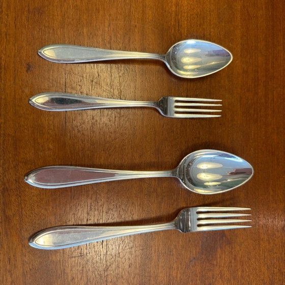 Image 1 of Ensemble de couverts Keltum Puntfilet pour 6 personnes, plaqué argent