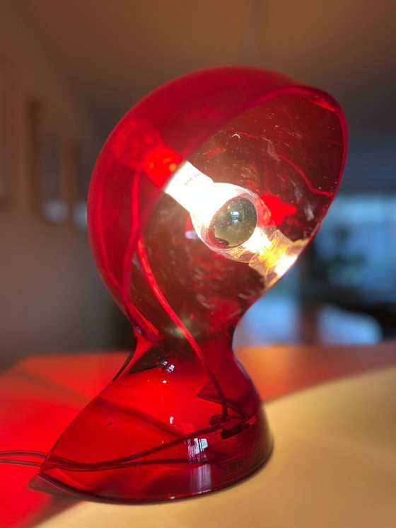 Image 1 of Vintage Artemide Dalù - Design Italiano - Rosso Trasparente