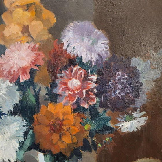 Image 1 of “Still Life with Flowers and Fruit” Pierre Wagner, early 20th century – France