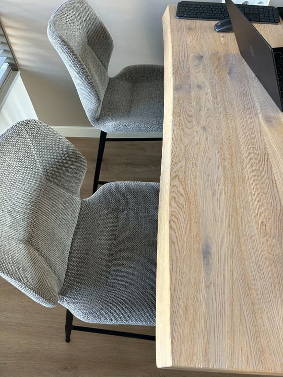 Image 1 of Table de bar (table haute) en bois 140x80x94 avec 4 tabourets