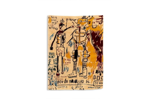 Handgeweven wandtapijt, geïnspireerd door Jean-Michel Basquiat. 2026