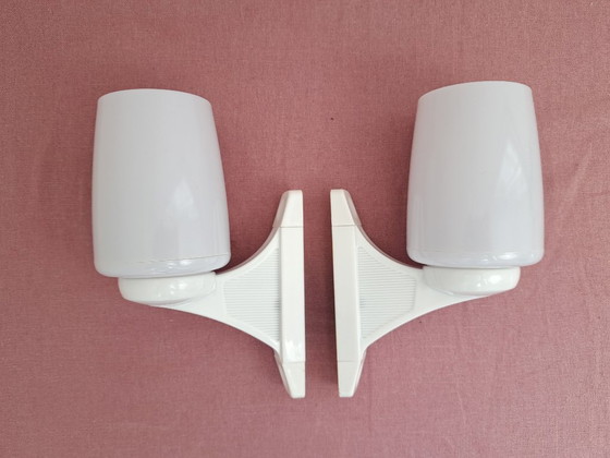 Image 1 of Pair of vintage space age wall sconces
