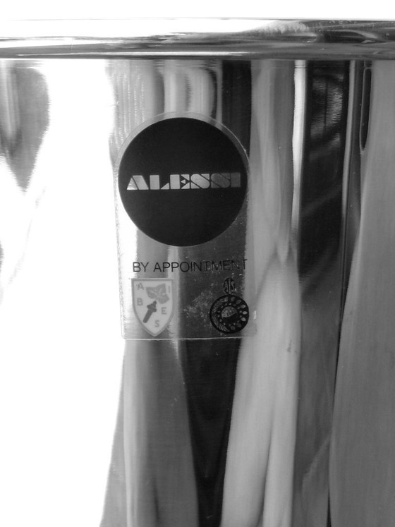 Image 1 of Sottsass Ettore design years '70 for Alessi ice bucket for bottles with column