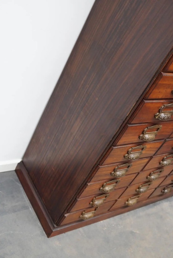 Image 1 of Antico mobiletto da farmacia/archivio francese in mogano di Chouanard, ca. 1900