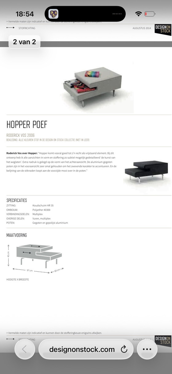 Image 1 of Divano a 3 posti Design on Stock Hopper, colore viola.