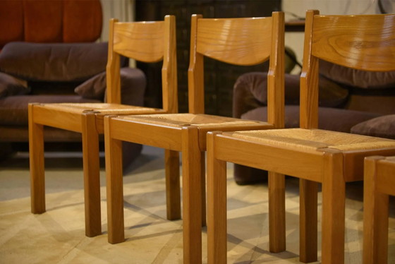 Set di 4 sedie in olmo Maison Regain anni '60 – Sedie da pranzo, Legno, Vintage (photo 8 of 12)
