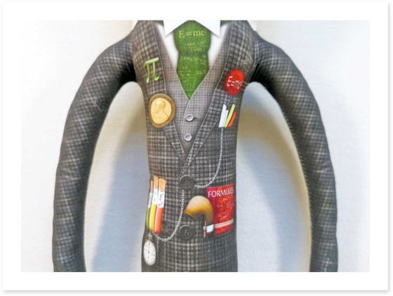 Image 1 of Sculpture scientifique d'Albert Einstein | Poupée d'art design | Objet de décoration intellectuel