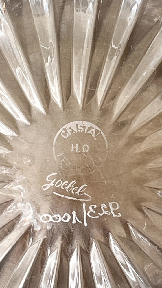 Image 1 of Handgeslepen kristallen champagnekoeler, merk Lemberg Goebel, genummerde editie