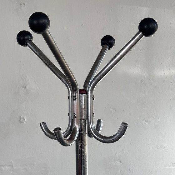 Image 1 of Bauhaus Style Chrome Coat Rack by Hynek Gottwald, 1940s