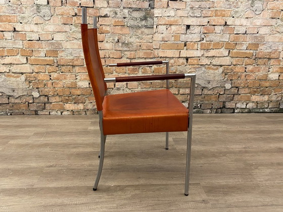 Vintage Armchair – Cognac Leather | – Metal (photo 3 of 14)